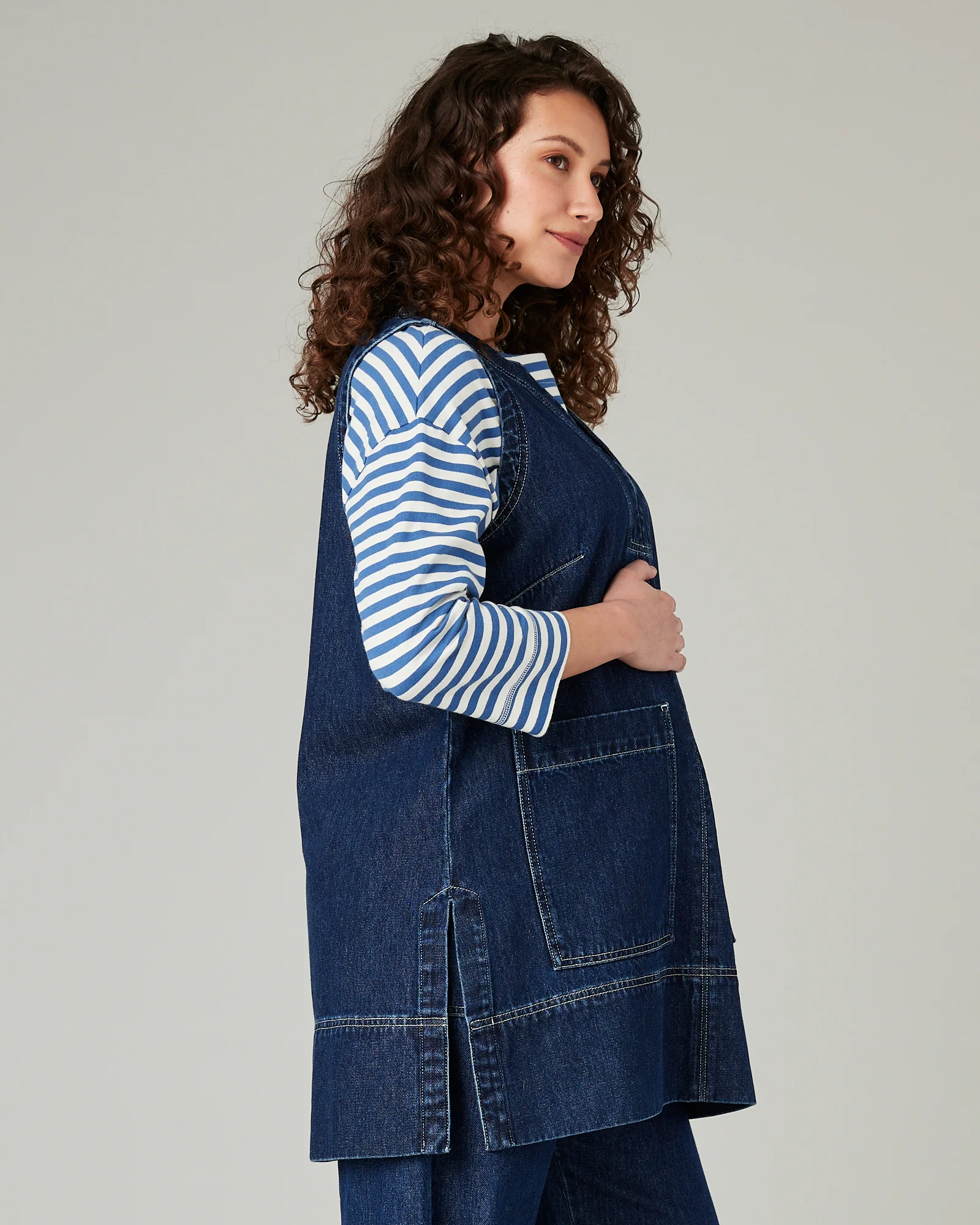 Tabby Dark Wash Denim Tunic - Image 17