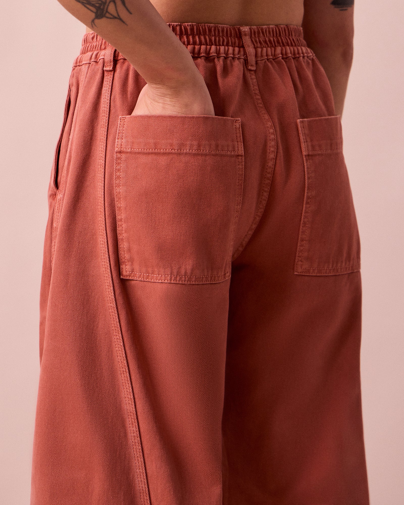Tori Clay Pink Denim Jeans - Image 5