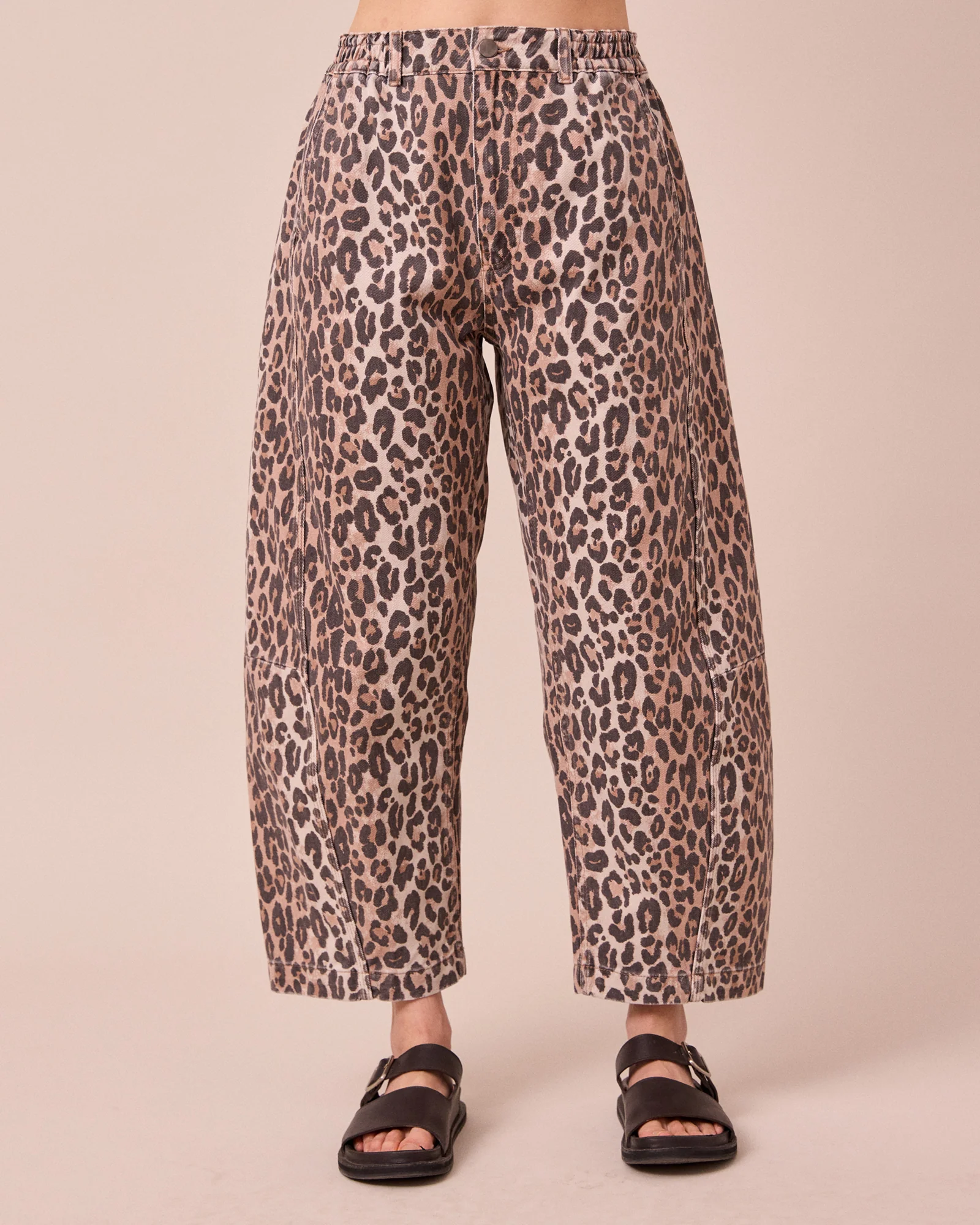 Tori Leopard Denim Trousers - Image 3