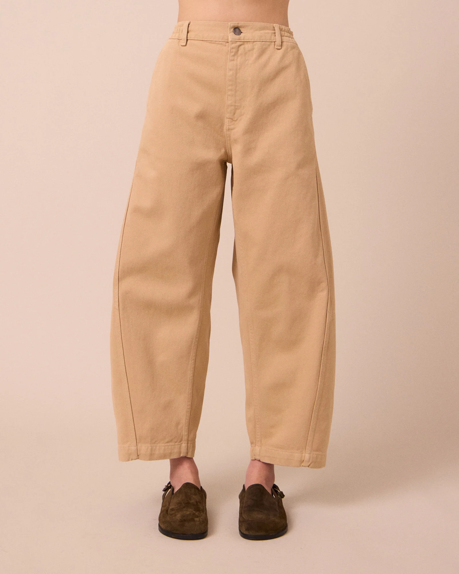 Tori Sandstone Denim Trousers - Image 3
