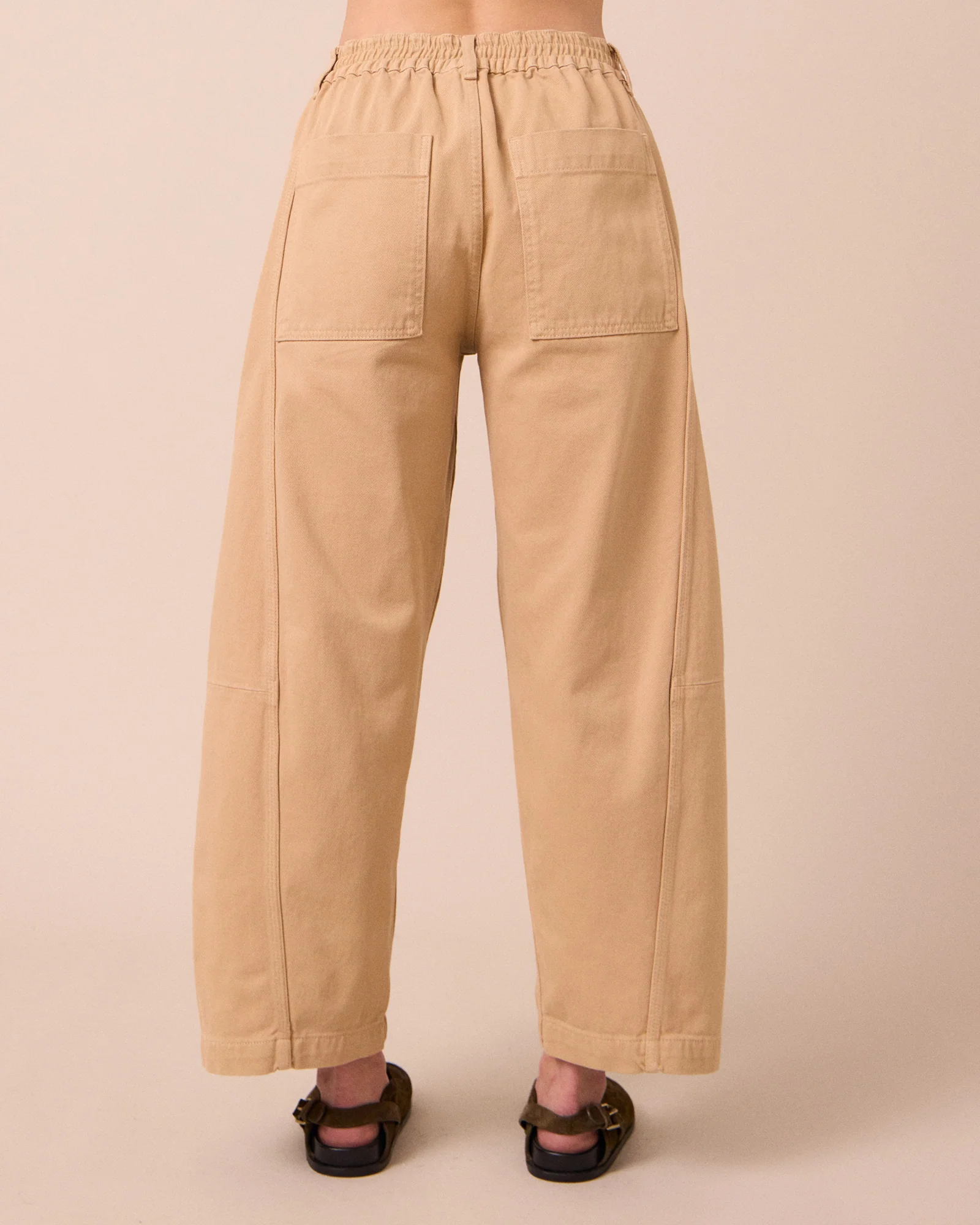Tori Sandstone Denim Trousers - Image 4