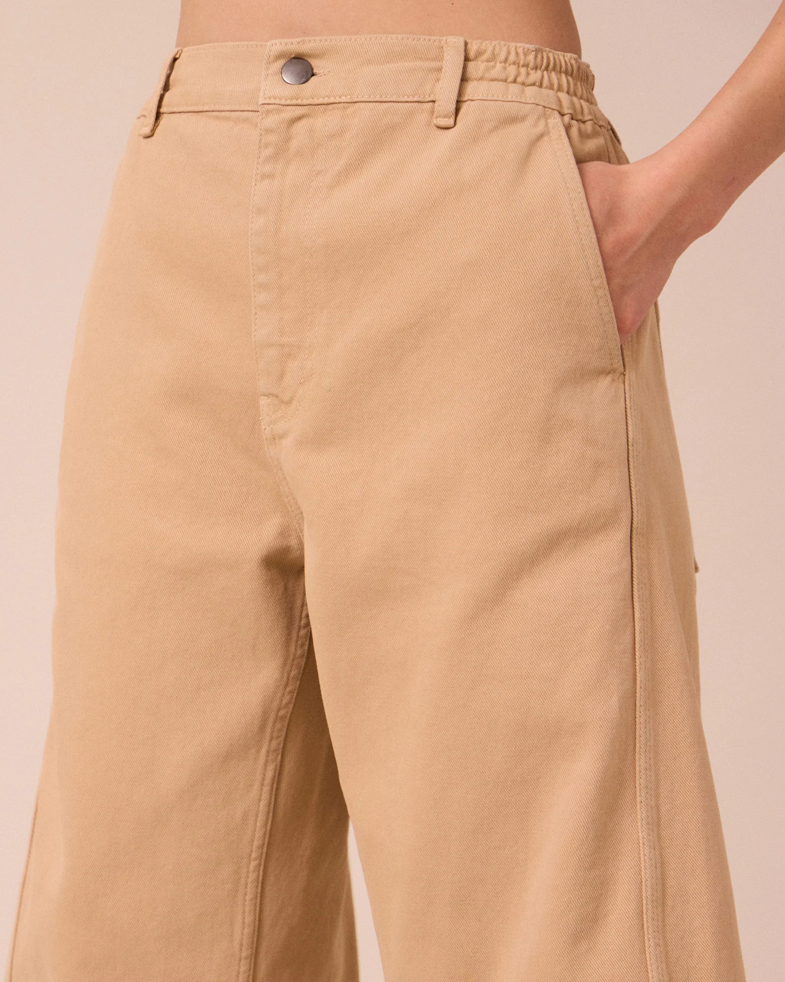 Tori Sandstone Denim Trousers - Image 5