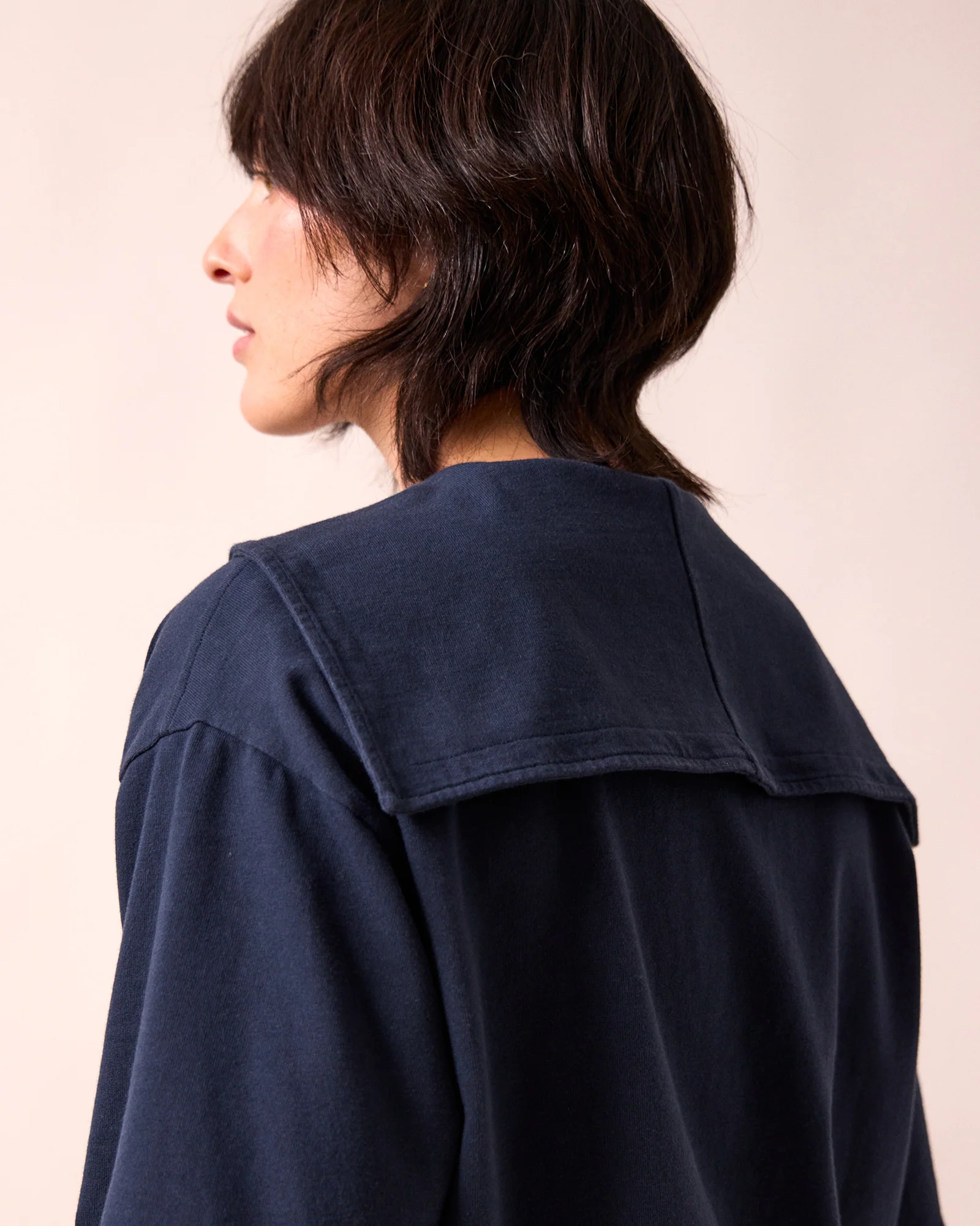 Uma Navy Jersey Top - Image 4