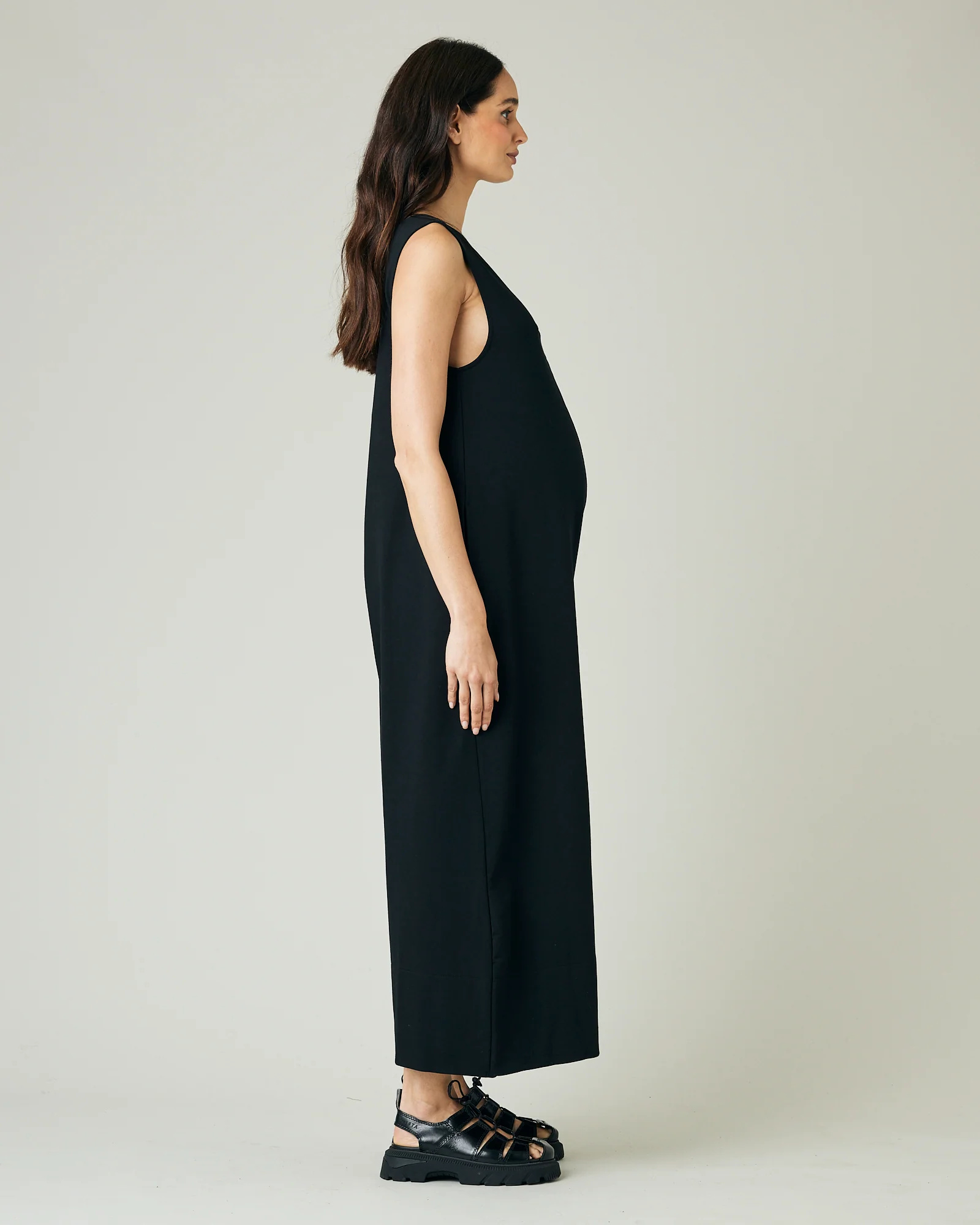 Vivienne Black Cotton Jersey Jumpsuit - Image 4