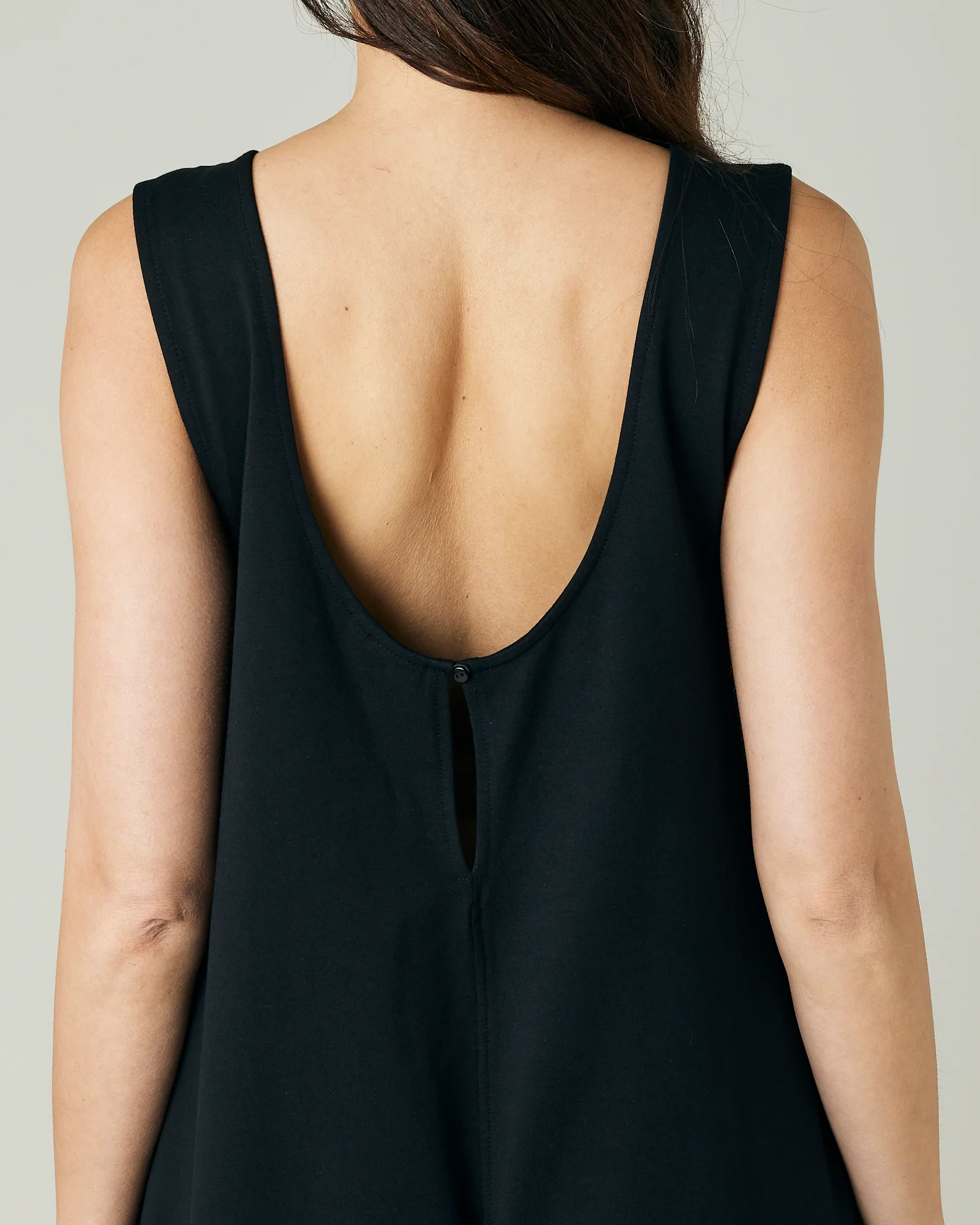 Vivienne Black Cotton Jersey Jumpsuit - Image 7