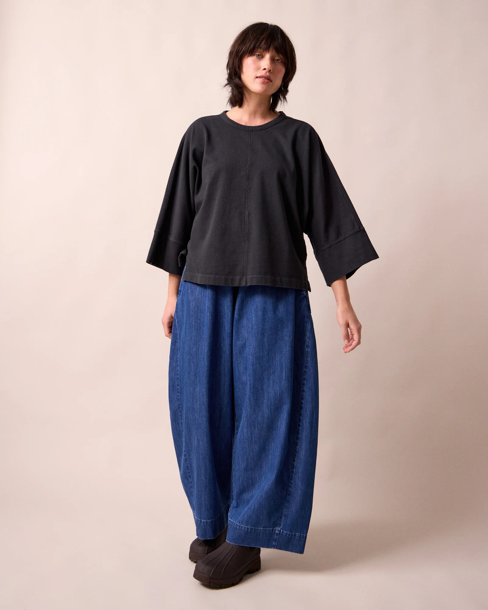 Yuna Black Jersey Top - Image 3